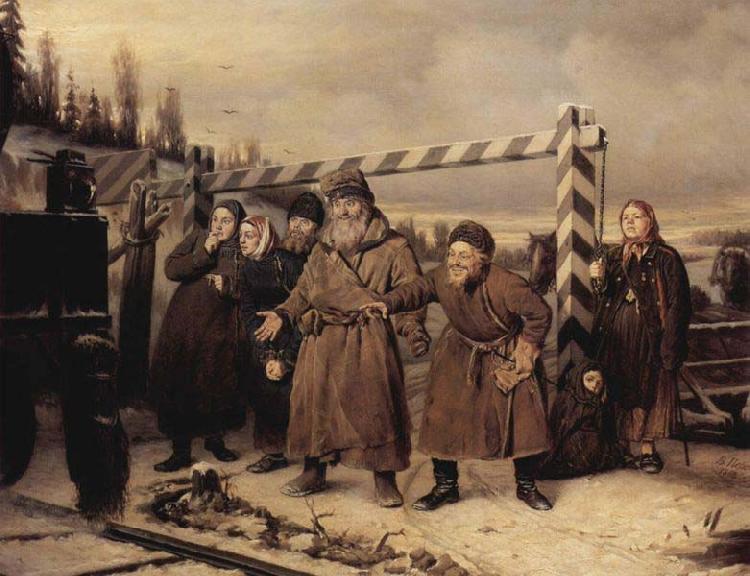 Vasily Perov At the railroad